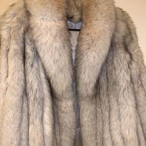 100% Real fox fur coat